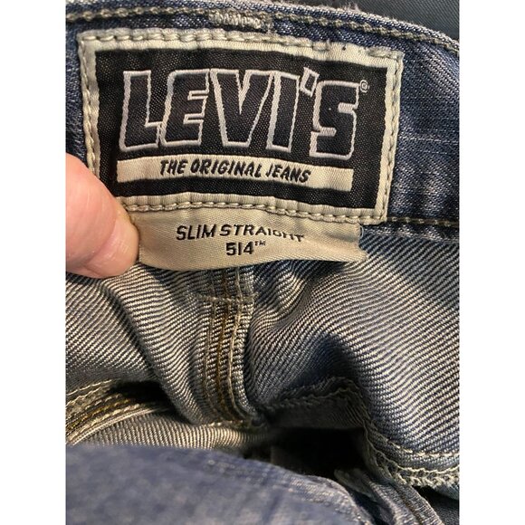 Levis 514 Slim Straight Denim Blue Jeans Mens Size 38x34 Actual 38x33 Pants - Picture 3 of 11